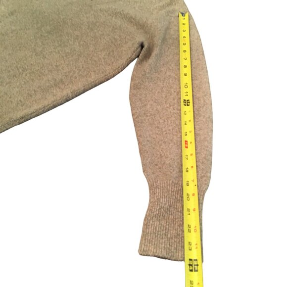 Scotland Cashmere 2-ply Sweater V-neck Pullover Sleeves Tan Men's Small Unisex - Picture 10 of 16